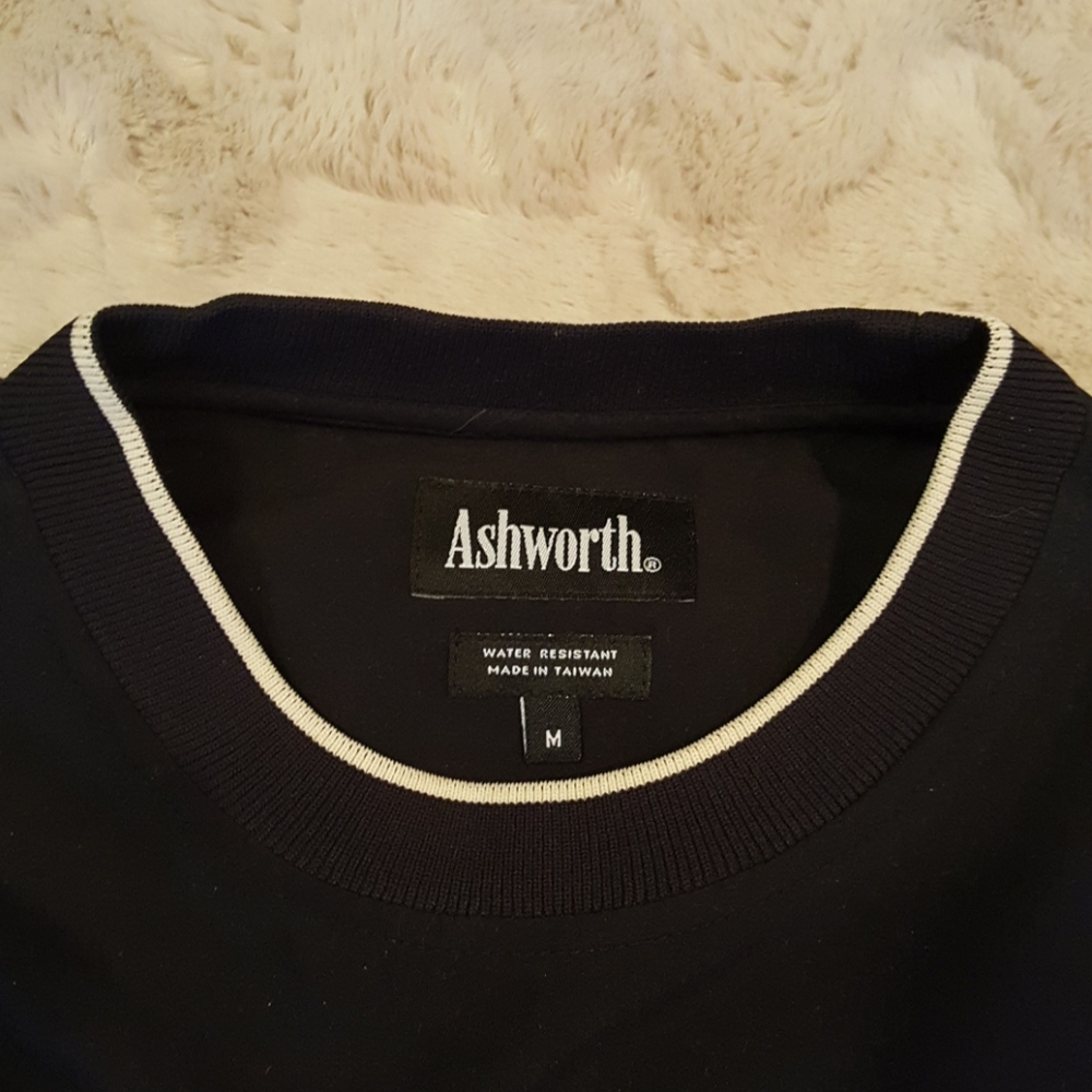 Ashworth Golf pull over sz MEDIUM black w white - Picture 2 of 5